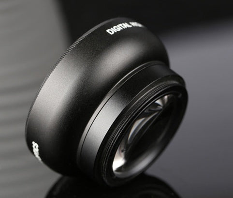 JMT-206922 Wide-Angle 10x Macro Lens for Mobile Phones - Aluminum Alloy & Optical Glass, Black