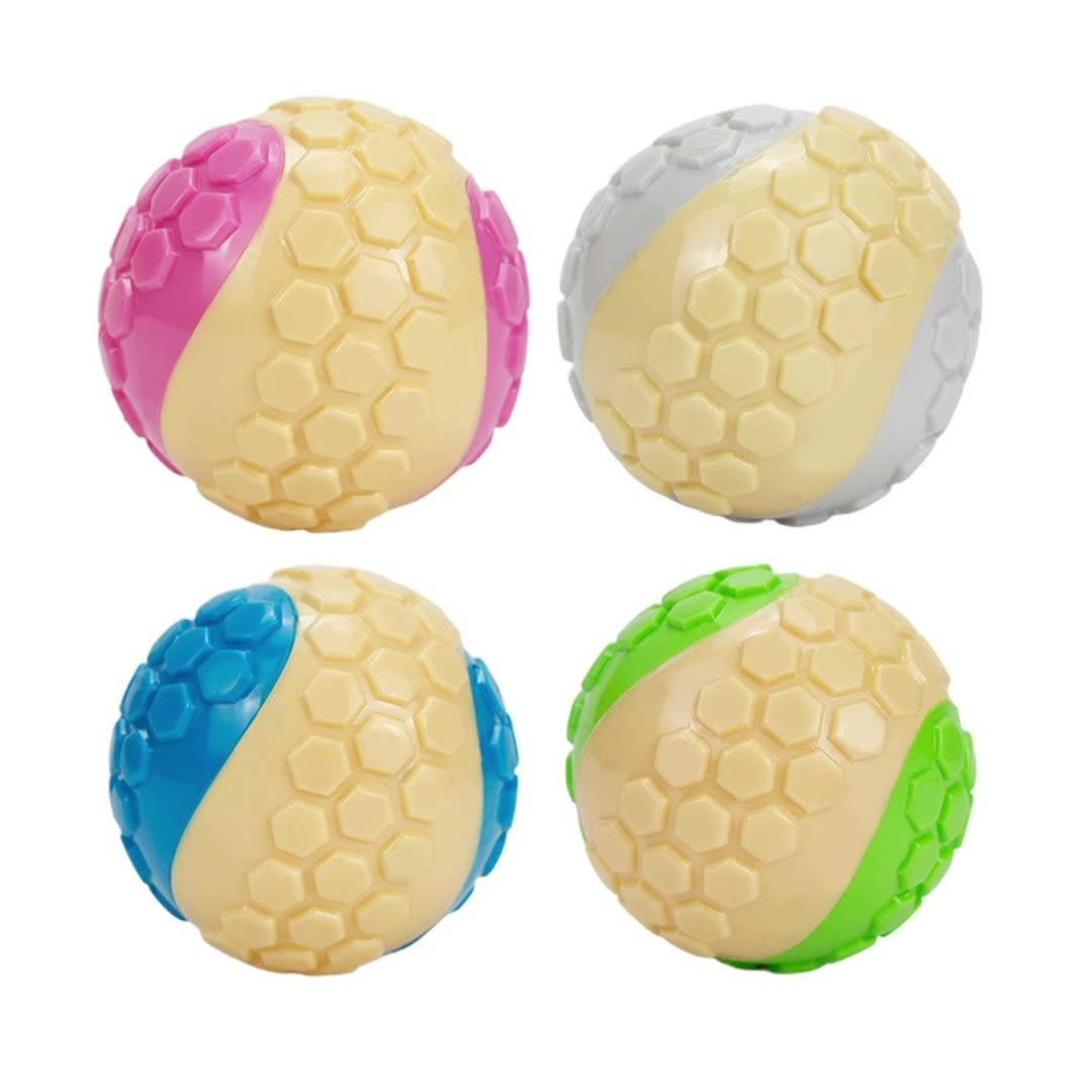JMT-207050 TPR Color Matching Grid Ball - Interactive, Bite-Resistant Dog Toy for Engaging Playtime