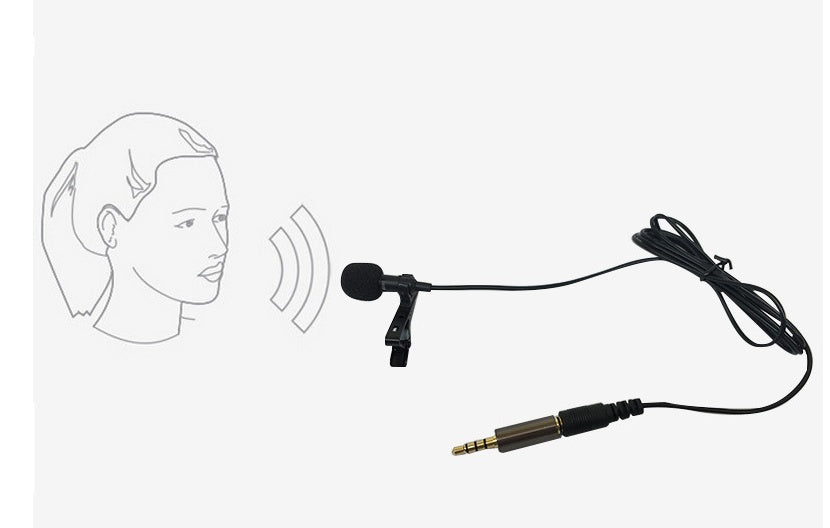 JMT-207242 Omnidirectional Lavalier Microphone with 3.5mm Plug for Voice Recording and Video Conferencing