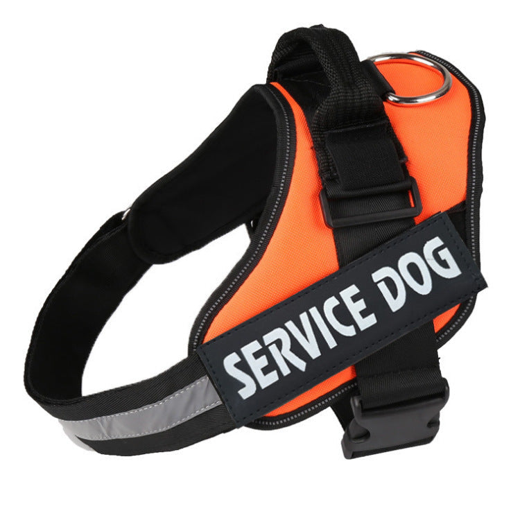 JMT-207242 Reflective Nylon Pet Traction Chest Strap with Adjustable Fit and Stainless Steel Ring