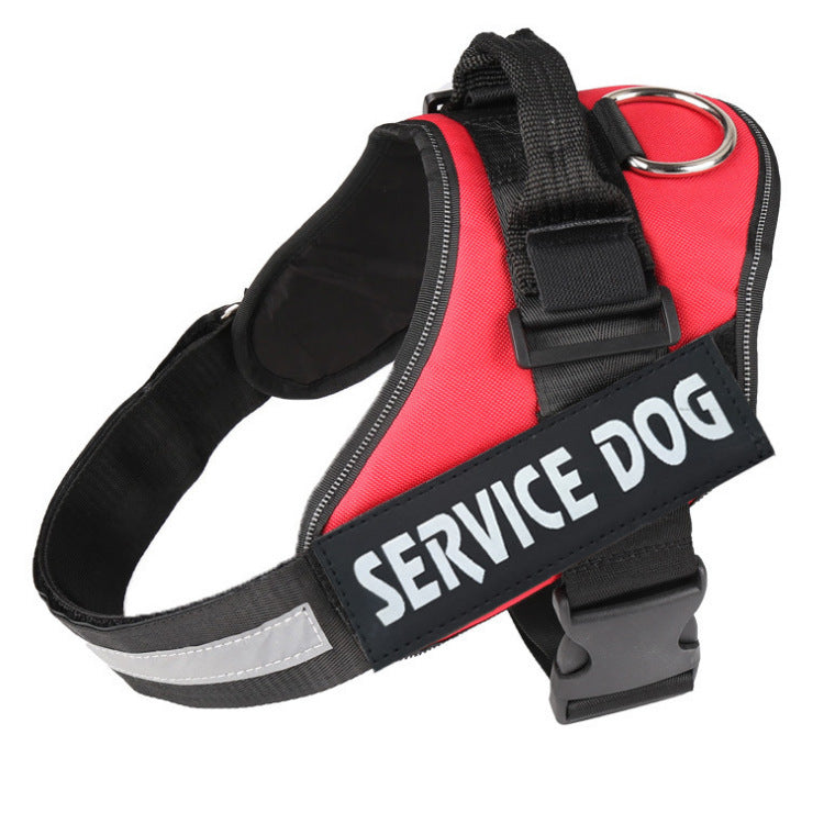 JMT-207242 Reflective Nylon Pet Traction Chest Strap with Adjustable Fit and Stainless Steel Ring