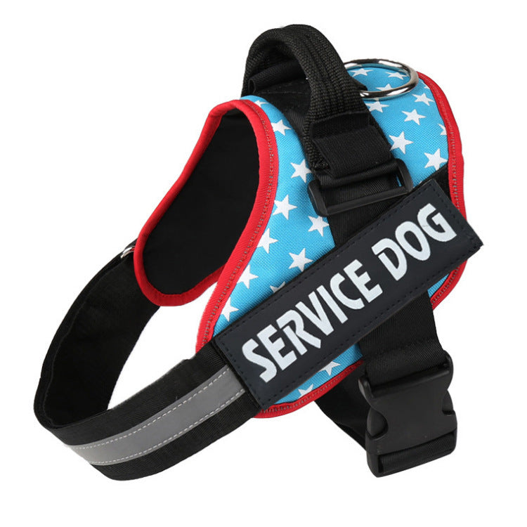 JMT-207242 Reflective Nylon Pet Traction Chest Strap with Adjustable Fit and Stainless Steel Ring