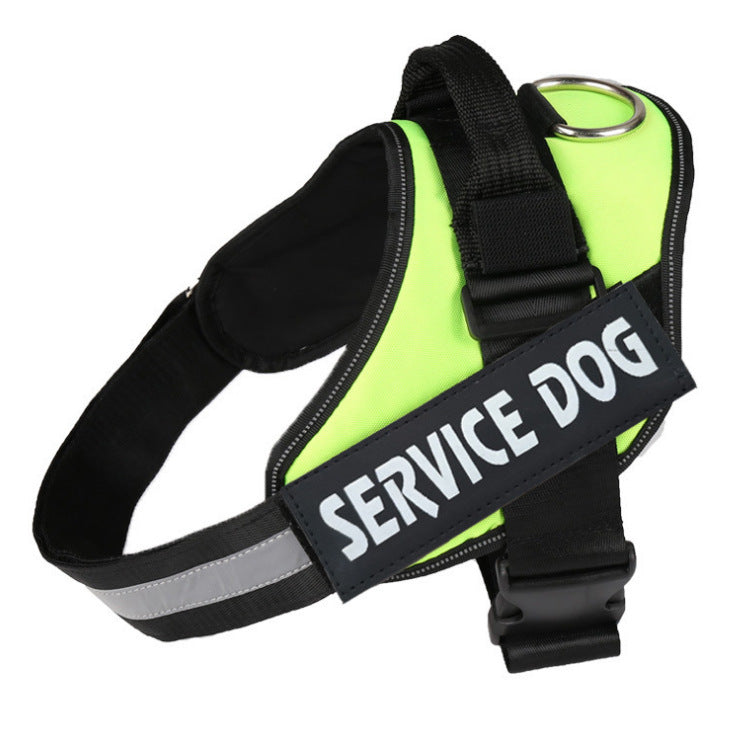 JMT-207242 Reflective Nylon Pet Traction Chest Strap with Adjustable Fit and Stainless Steel Ring