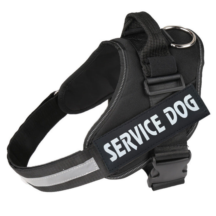 JMT-207242 Reflective Nylon Pet Traction Chest Strap with Adjustable Fit and Stainless Steel Ring