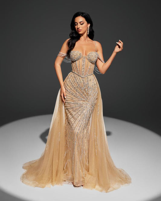 JMT-207306 Elegant Champagne Women's Gown - Style SH0001