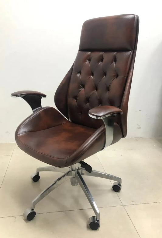JMT-207818 Modern Adjustable Executive Leather Office Chair with Rolling Casters - Model JA-80B