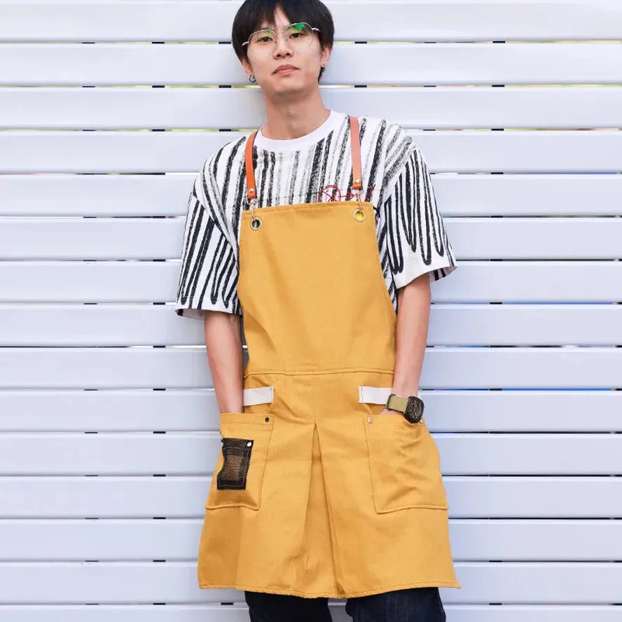 JMT-207946 Sleeveless Cowboy Apron for Home and Work - Eco-Friendly Fabric, Multiple Colours Available