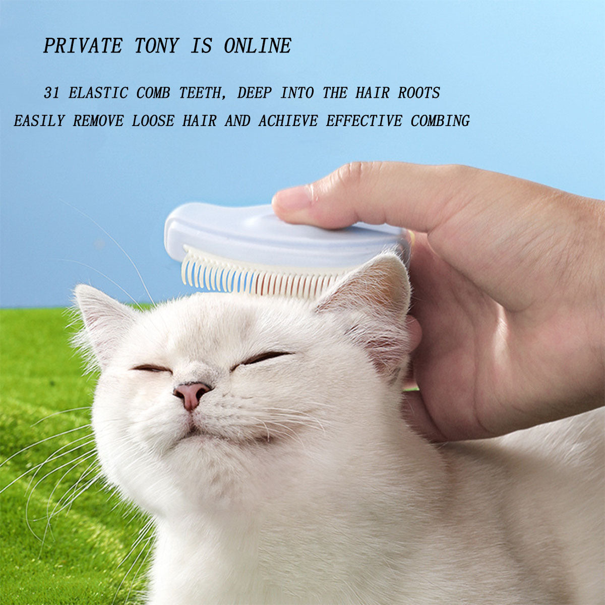 JMT-208138 Compact Pet Grooming Brush for Effective Hair Removal - Ideal for Cats and Dogs