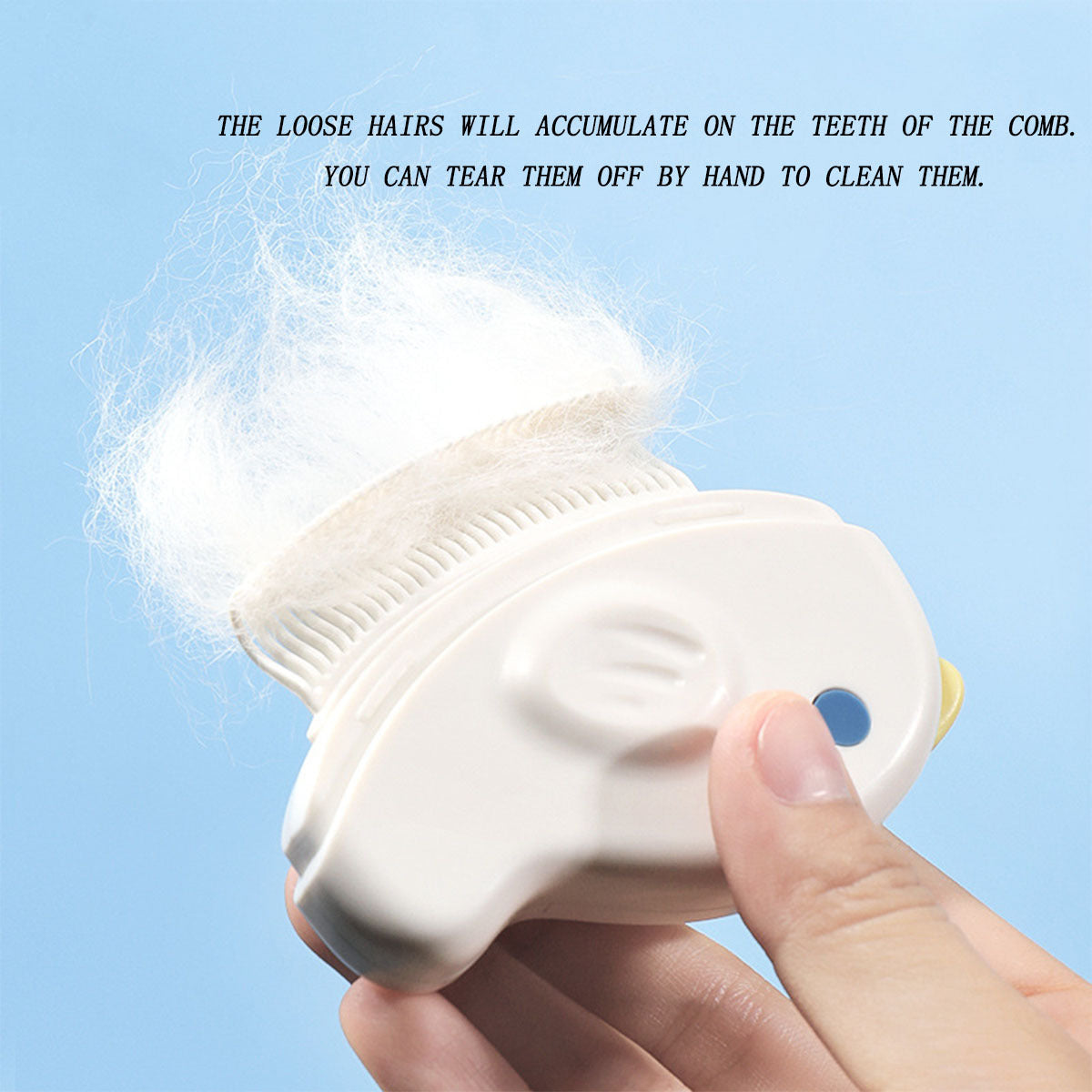 JMT-208138 Compact Pet Grooming Brush for Effective Hair Removal - Ideal for Cats and Dogs