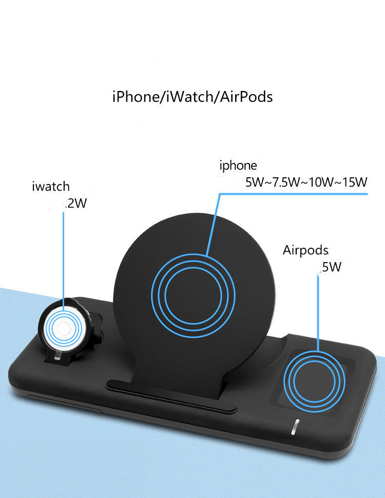 JMT-208394 Three-in-One Magnetic Qi Wireless Charger for iPhone, Apple Watch, and AirPods