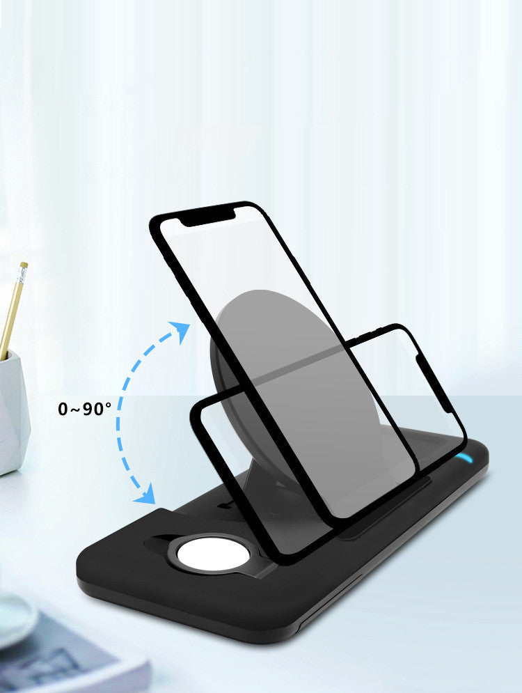 JMT-208394 Three-in-One Magnetic Qi Wireless Charger for iPhone, Apple Watch, and AirPods