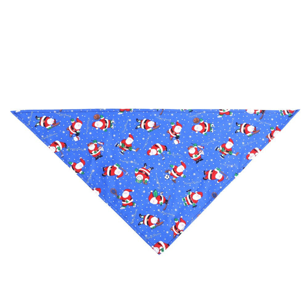 JMT-208522 Santa Claus Triangle Pet Scarf with Adjustable Buckle - Perfect Holiday Accessory for Your Furry Friend