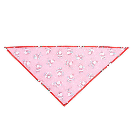 JMT-208522 Santa Claus Triangle Pet Scarf with Adjustable Buckle - Perfect Holiday Accessory for Your Furry Friend