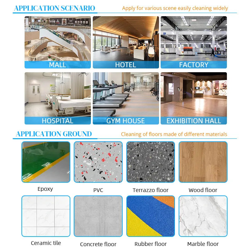 JMT-208522 Walk-Behind Floor Scrubber for Effective Tile and Floor Cleaning