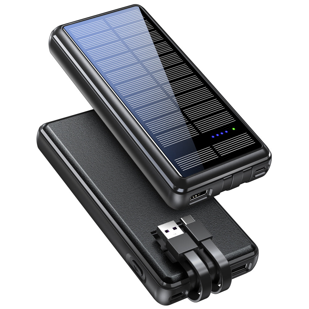 JMT-209226 Dual-Wire Solar Power Bank with Input and Output Ports