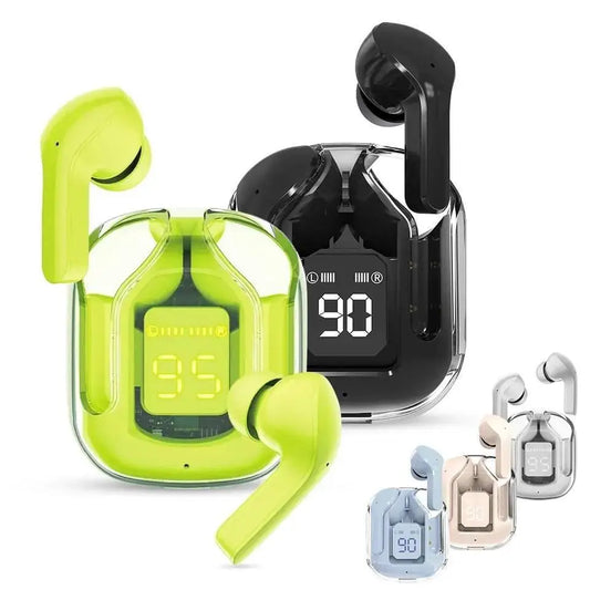 JMT-209226 Wireless Bluetooth In-Ear Headset with LED Display and Transparent Design