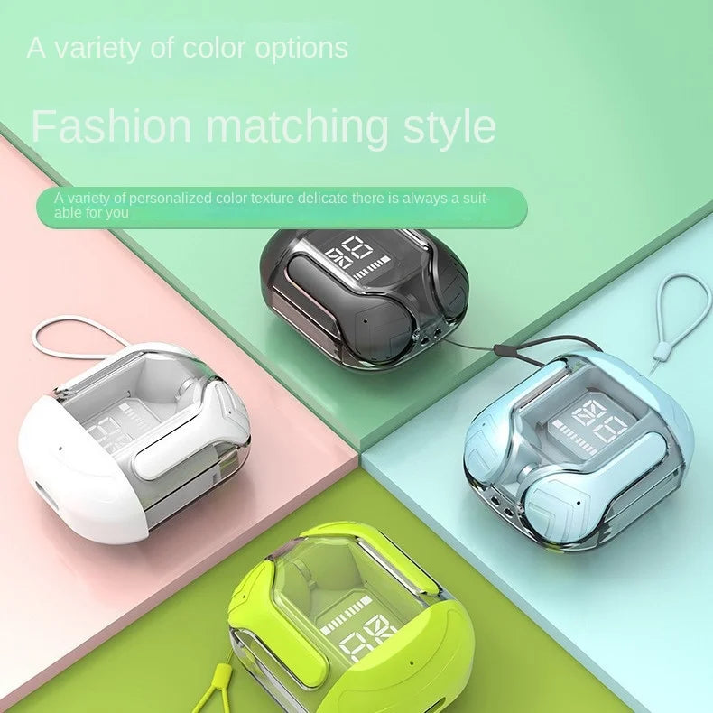 JMT-209226 Wireless Bluetooth In-Ear Headset with LED Display and Transparent Design