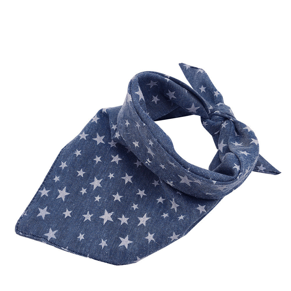 JMT-209674 Double-Sided Triangle Pet Scarf for Dogs and Cats - Saliva Towel with Reversible Design, Sizes S and L