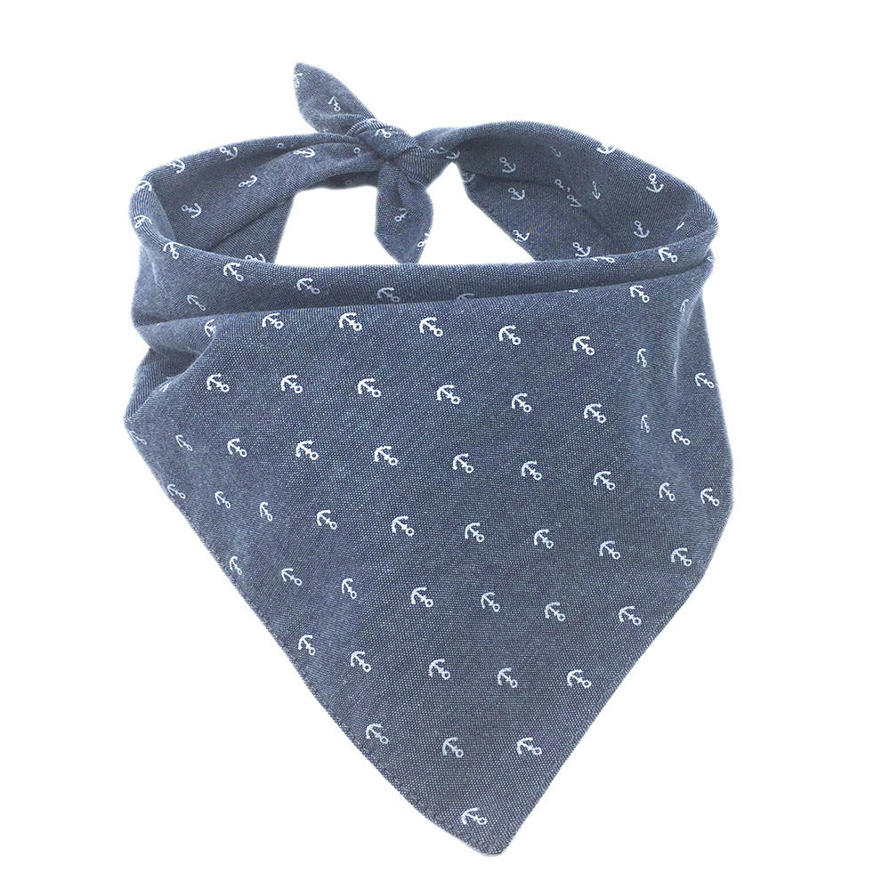 JMT-209674 Double-Sided Triangle Pet Scarf for Dogs and Cats - Saliva Towel with Reversible Design, Sizes S and L