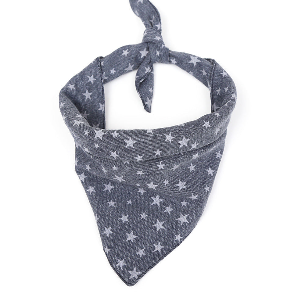 JMT-209674 Double-Sided Triangle Pet Scarf for Dogs and Cats - Saliva Towel with Reversible Design, Sizes S and L
