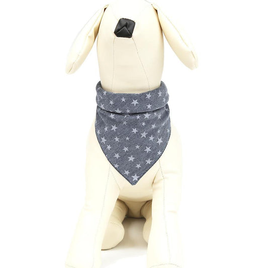 JMT-209674 Double-Sided Triangle Pet Scarf for Dogs and Cats - Saliva Towel with Reversible Design, Sizes S and L