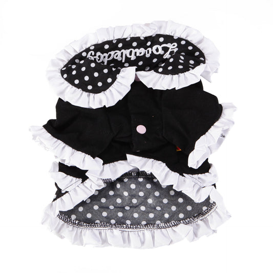 JMT-209994 Elegant Black Casual Lolita Princess Dress for Women - Slim Fit Cotton Skirt