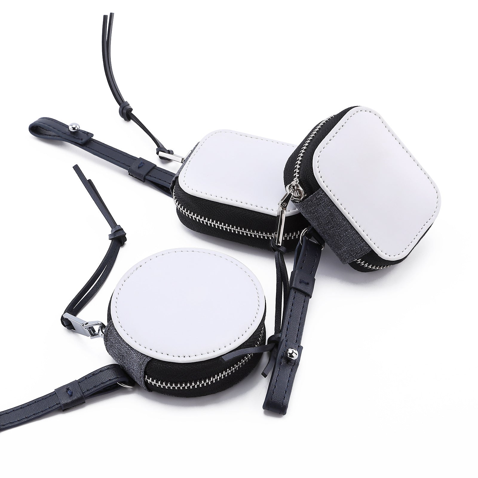 JMT-210186 Apple-Compatible Earphone Bag Sleeve - Handmade PU Heat Transfer Design