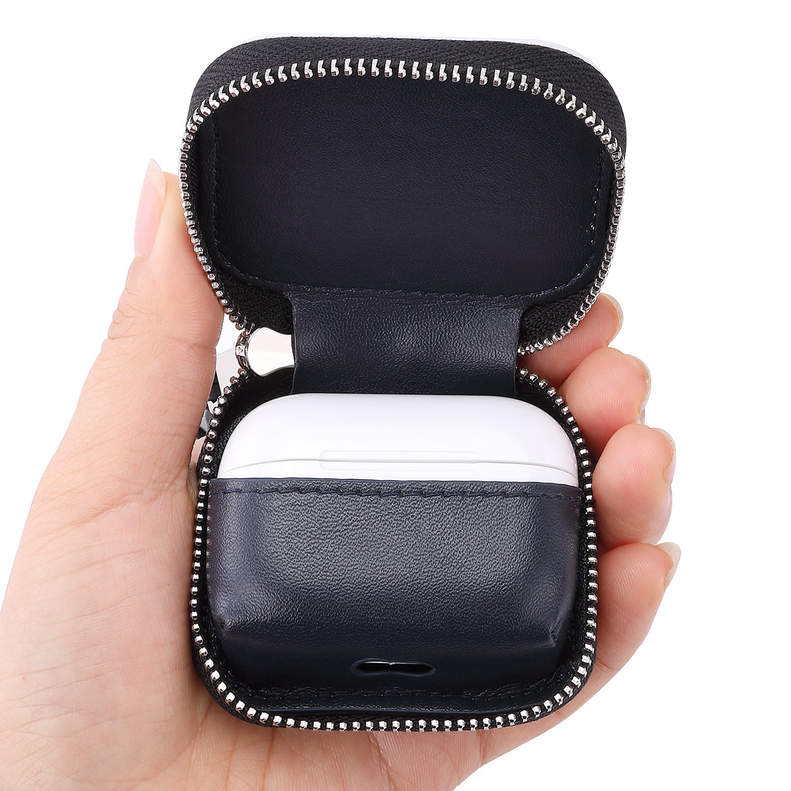 JMT-210186 Apple-Compatible Earphone Bag Sleeve - Handmade PU Heat Transfer Design