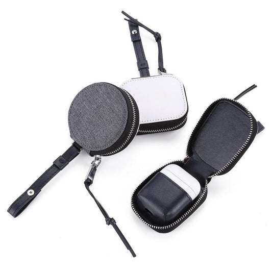 JMT-210186 Apple-Compatible Earphone Bag Sleeve - Handmade PU Heat Transfer Design