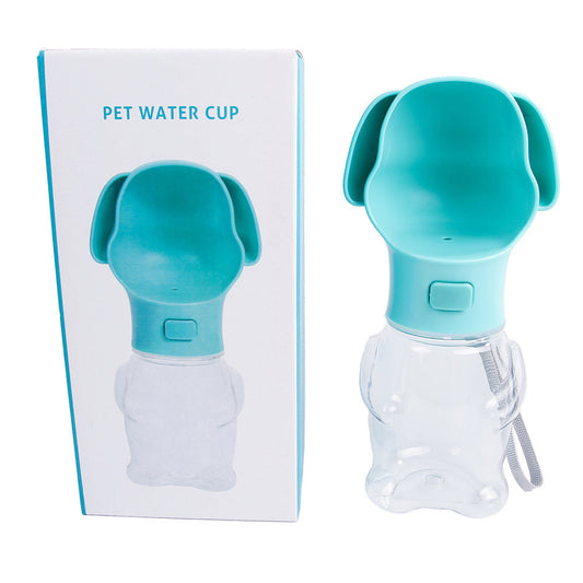 JMT-210378 Portable Pet Travel Mug - Blue Powder, Hygienic ABS & Transparent PC Design for Cats and Dogs