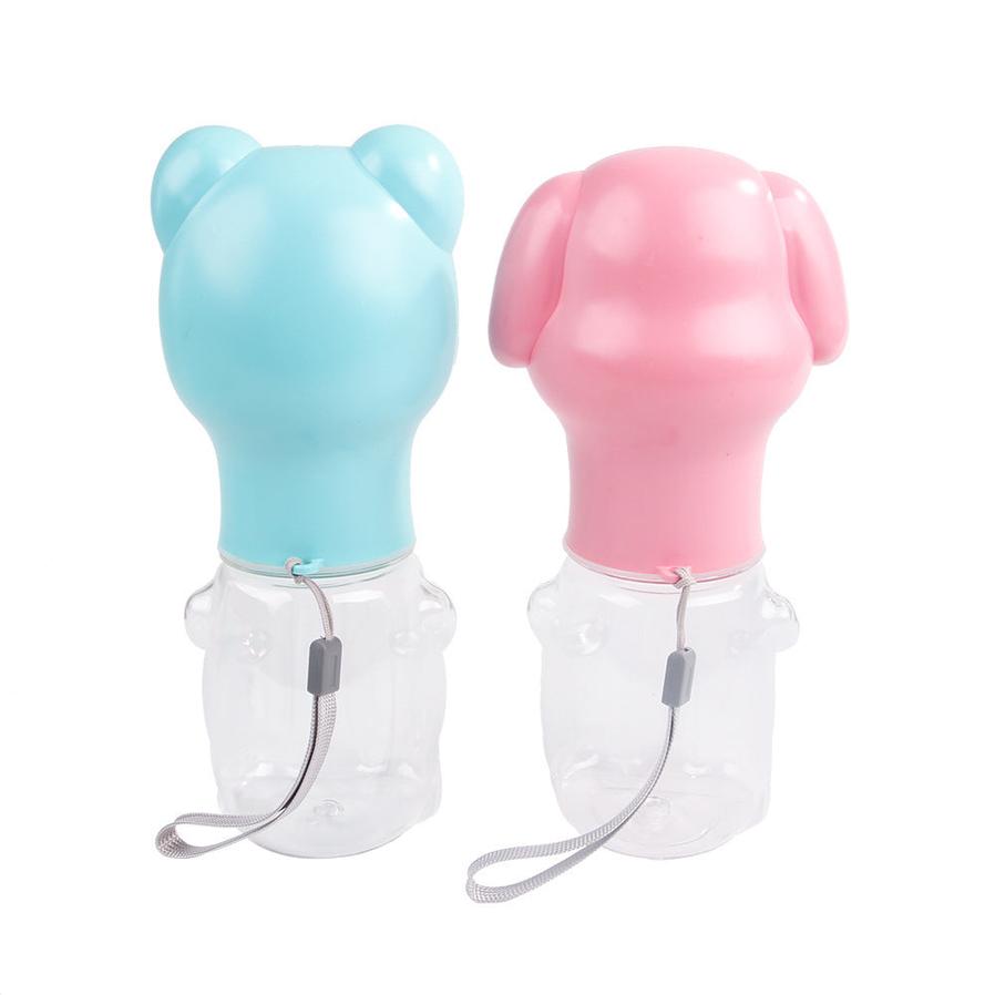 JMT-210378 Portable Pet Travel Mug - Blue Powder, Hygienic ABS & Transparent PC Design for Cats and Dogs