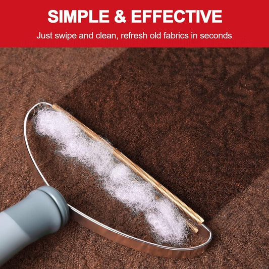 JMT-210442 Pet Hair Removal Tool for Carpets, Upholstery, and Furniture - Heavy-Duty Fuzz Remover with Copper and Stainless Steel Design