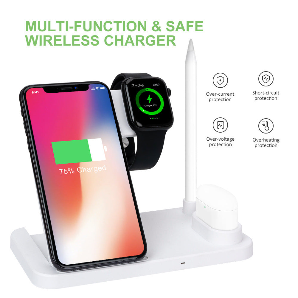 JMT-210698 Four-in-One Wireless Charger with Fast Charging Capability and Compact Design