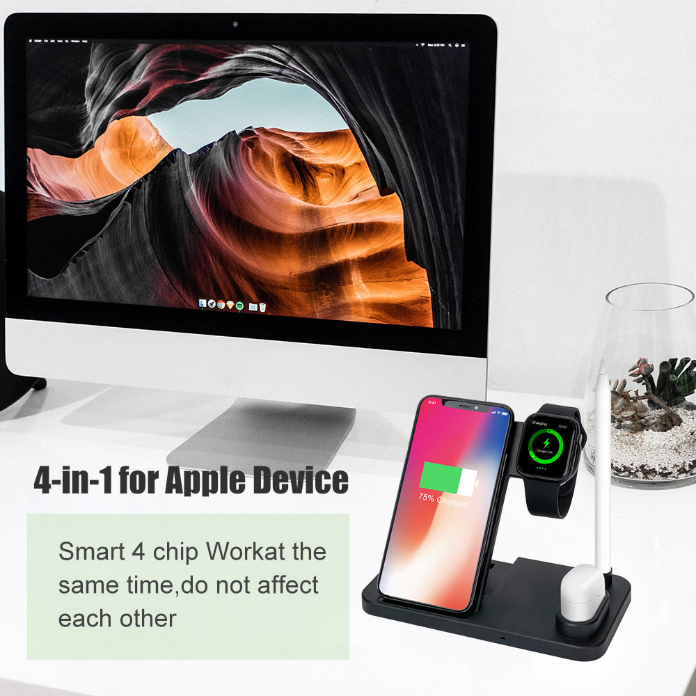 JMT-210698 Four-in-One Wireless Charger with Fast Charging Capability and Compact Design