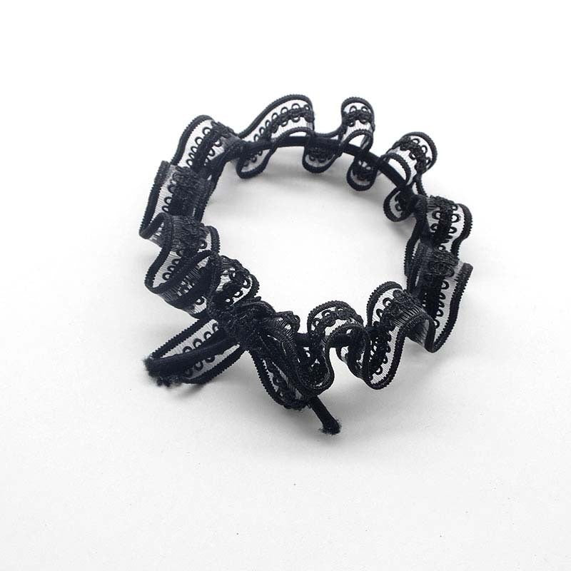 JMT-210890 Lace Knotted Geometric Hair Circle in Multiple Colors for Women