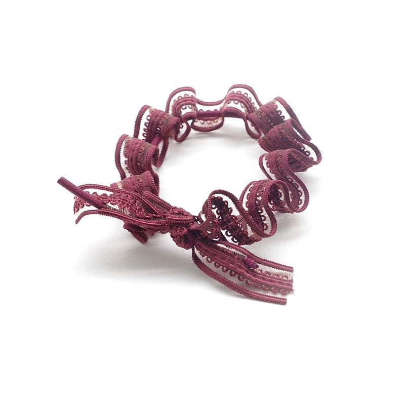 JMT-210890 Lace Knotted Geometric Hair Circle in Multiple Colors for Women