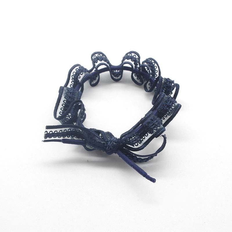 JMT-210890 Lace Knotted Geometric Hair Circle in Multiple Colors for Women