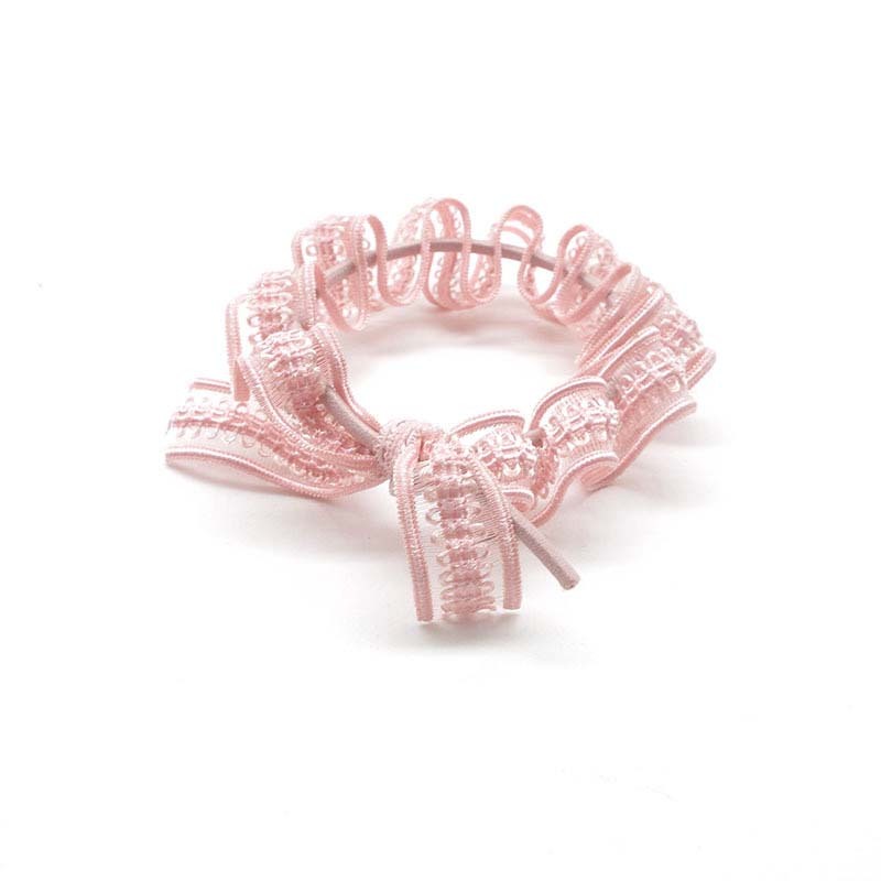 JMT-210890 Lace Knotted Geometric Hair Circle in Multiple Colors for Women