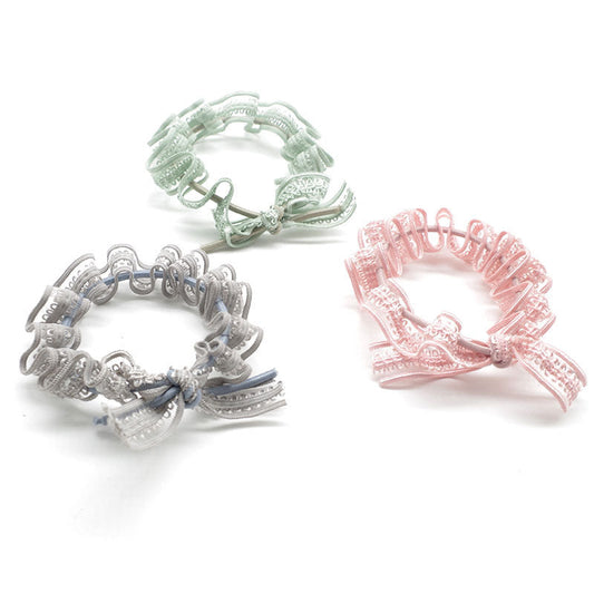 JMT-210890 Lace Knotted Geometric Hair Circle in Multiple Colors for Women