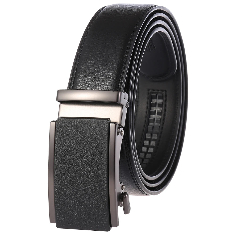 JMT-210954 Automatic Business Ratchet Men Cowhide Leather Belt - Custom Logo Available