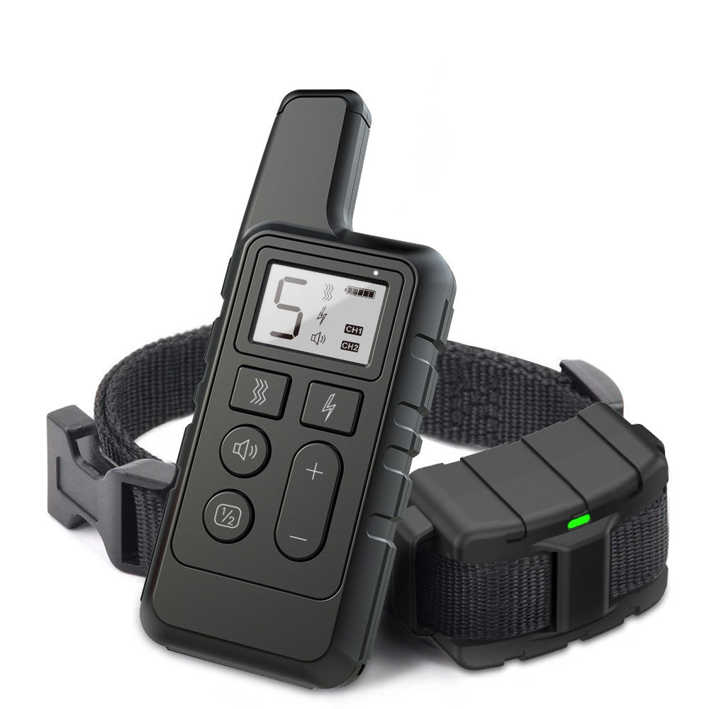 JMT-211018 Rechargeable Dog Training Collar with Adjustable Levels and Waterproof Design