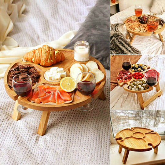 JMT-211210 Compact Foldable Table for Outdoor Wine and Snack Enjoyment