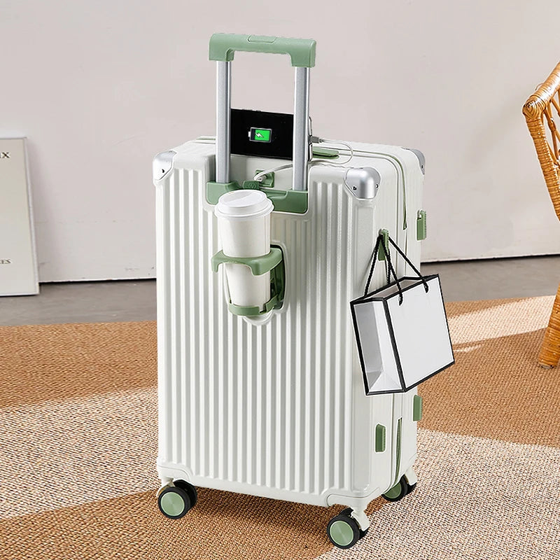 JMT-211402 Kids Ride-On Cabin Suitcase Trolley Travel Luggage for Fun Adventures