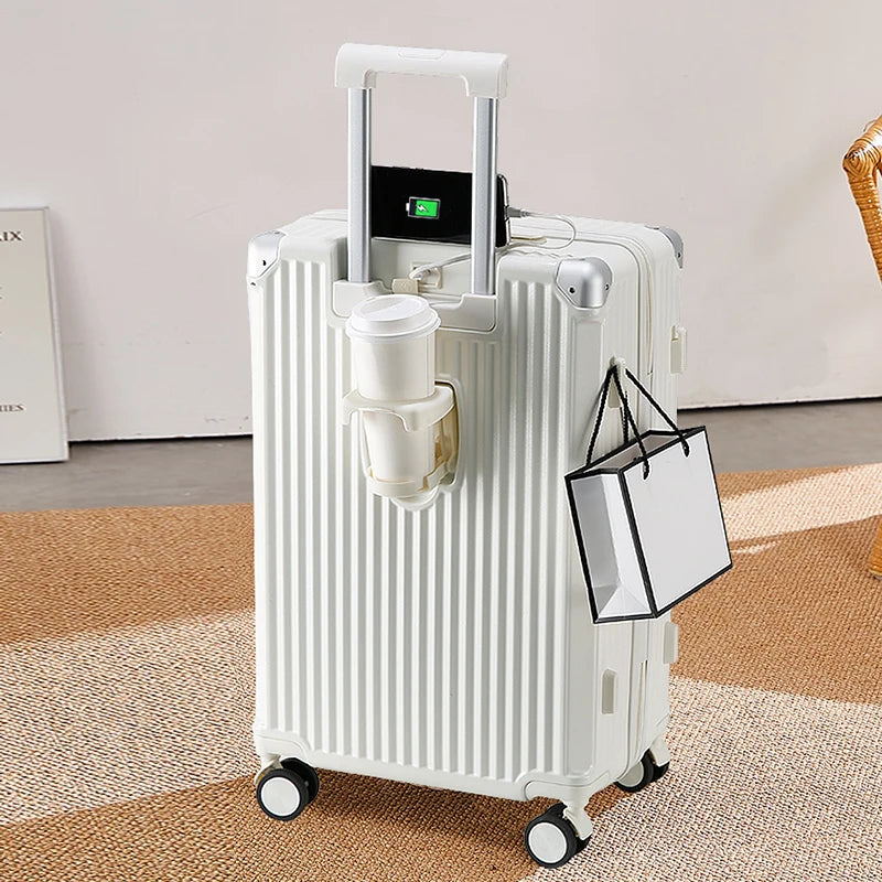 JMT-211402 Kids Ride-On Cabin Suitcase Trolley Travel Luggage for Fun Adventures