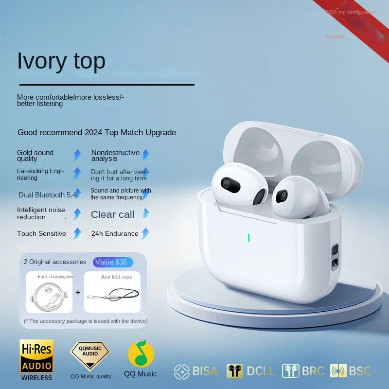 JMT-211530 High-Quality Semi-In-Ear TWS Bluetooth Headset with LED and Universal Stereo Sound