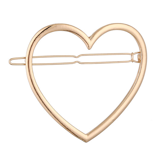 JMT-212042 Elegant Hairpin for Women - Stylish Bangs Side Clip in Gold and Silver Designs, Available in Triangle and Round Shapes