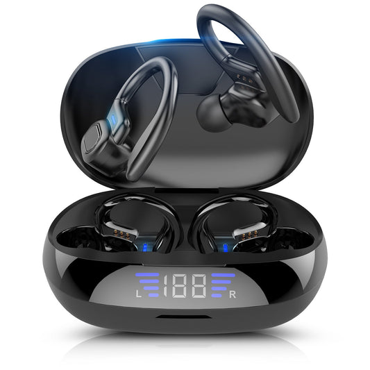 JMT-212170 Binaural Ear Hook Bluetooth Headset with Touch Control and LED Battery Display