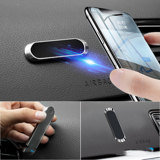 JMT-212362 Magnetic Car Phone Holder with Long Strip Design for All Models - Black, Silver, Rose Gold