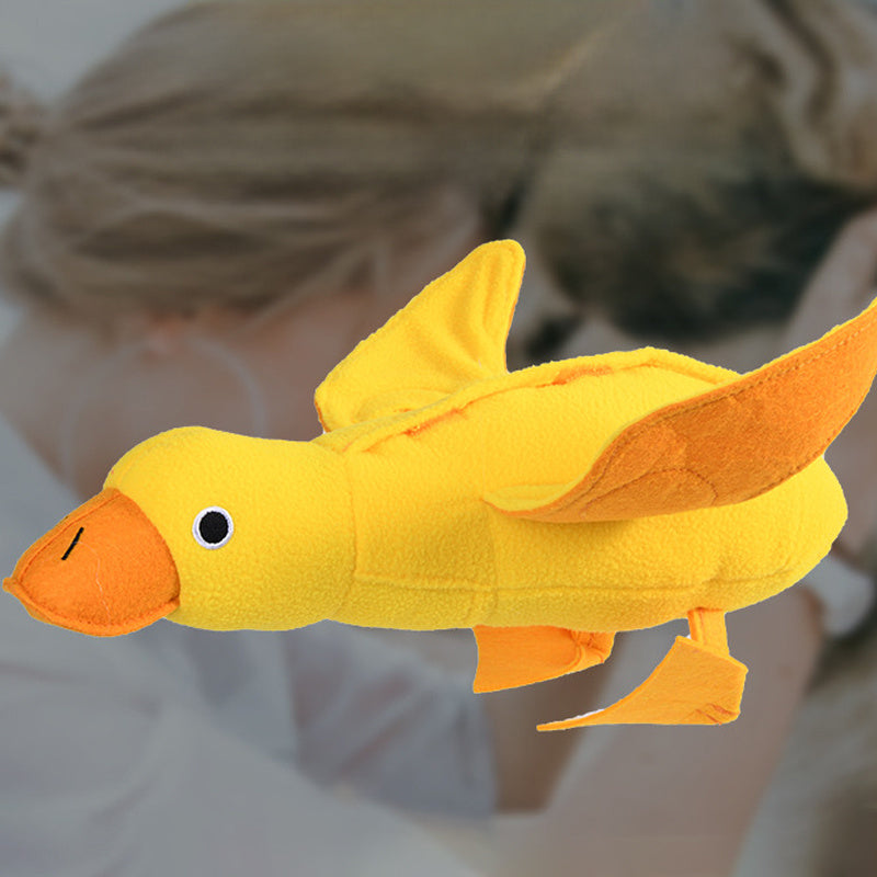 JMT-212490 Pet Toy with Sniffing Training Features and Treat Dispenser – Dog Sound Duck Plush Toy for Dental Health