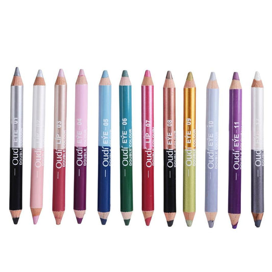 JMT-212938 12 Colors Waterproof Double-Headed Liquid Eyeliner Set - Smudge-Proof, Long-Lasting Formula